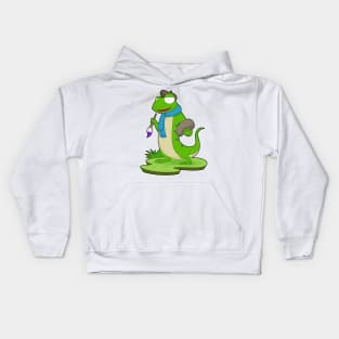 Lizard Painting Paint brush Kids Hoodie